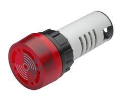 E2S22DBF24V E2S  Combi Buzzer E2S22DBF  24vDC/AC 1:RED 80dB(A) LED IP65 i&#216;22,5mm Panel Mount